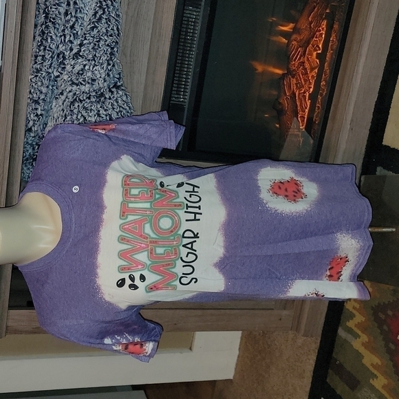 Nwot Bleached Watermelon Tee -> NWOT Bleached Watermelon Tee - Picture 1 of 2